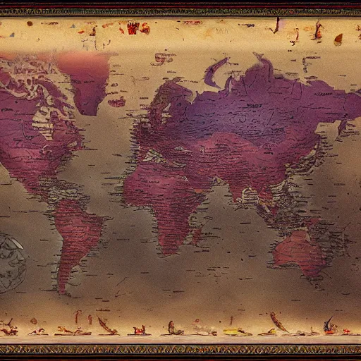 Image similar to horizon forbidden west map, painting