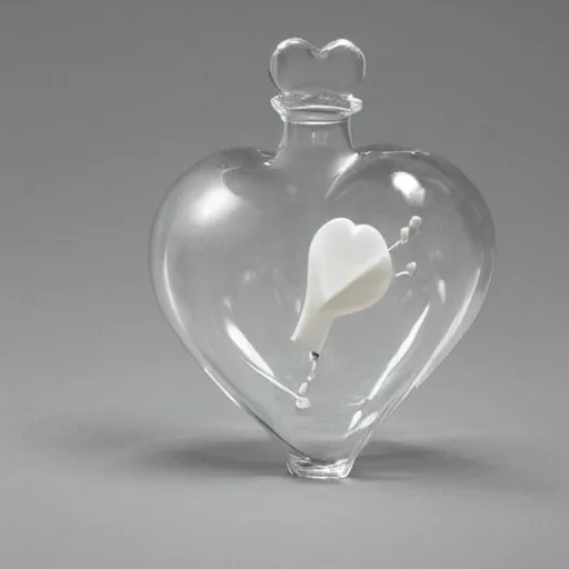 Prompt: a glass heart