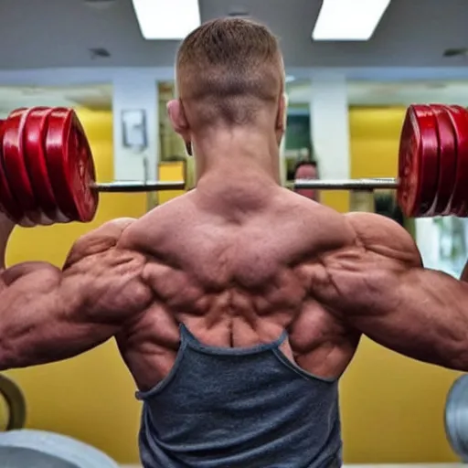 Image similar to vitalik buterin bodybuilder, macho, strong, photo