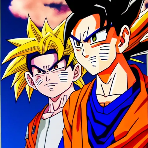 Prompt: ultra realistic portrait painting of a fusion of goku and gohan art by masashi kishimoto, 4 k, naruto artstyle, cel shaded, highly detailed, epic lighting, full body