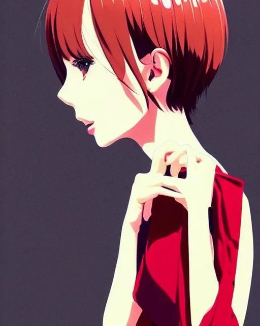 Image similar to cute girl wearing high heel with shopping bags. | very very anime!!!, fine - face, audrey plaza, realistic shaded perfect face, fine details. anime. very strong realistic shaded lighting poster by ilya kuvshinov katsuhiro otomo ghost, magali villeneuve