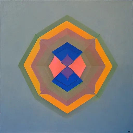 Image similar to a geometric painting by karl kvaran