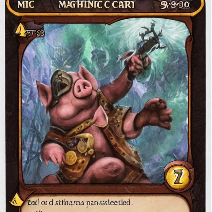 Image similar to magic the gathering pig card