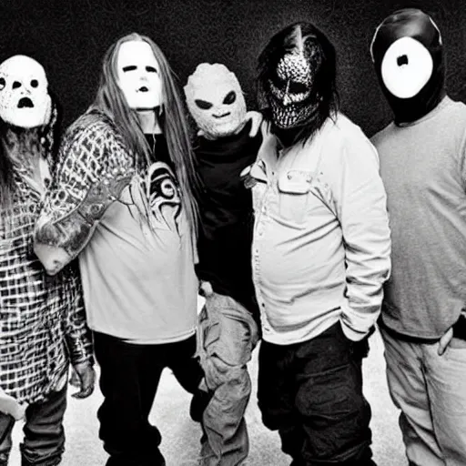 Image similar to Slipknot at a baby shower