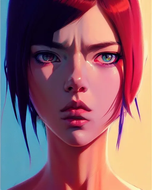 Image similar to caracl cat!!!, fine - face, audrey plaza, realistic shaded perfect face, fine details. anime. realistic shaded lighting poster by ilya kuvshinov katsuhiro otomo ghost - in - the - shell, magali villeneuve, artgerm, jeremy lipkin and michael garmash and rob rey