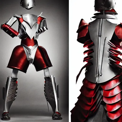 Image similar to Battle armor designed by Supreme, fashion photography