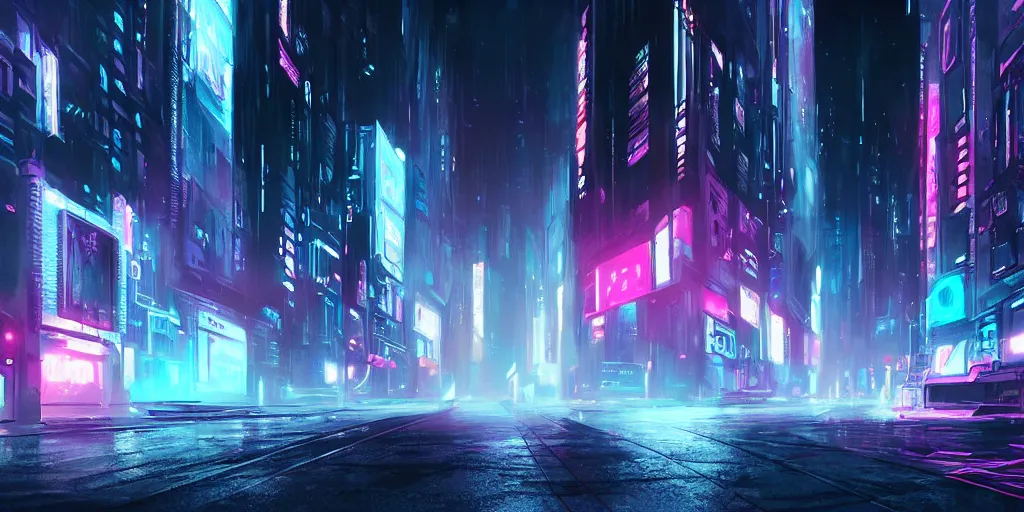Image similar to warp speed concept art blade runner 2049 tron neon night alleyway diffusion clouds mist New York cityscape artstation digital art 8k