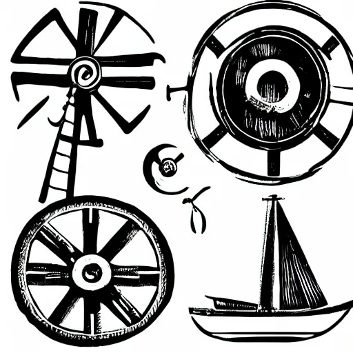 Image similar to symbol of a ship wheel