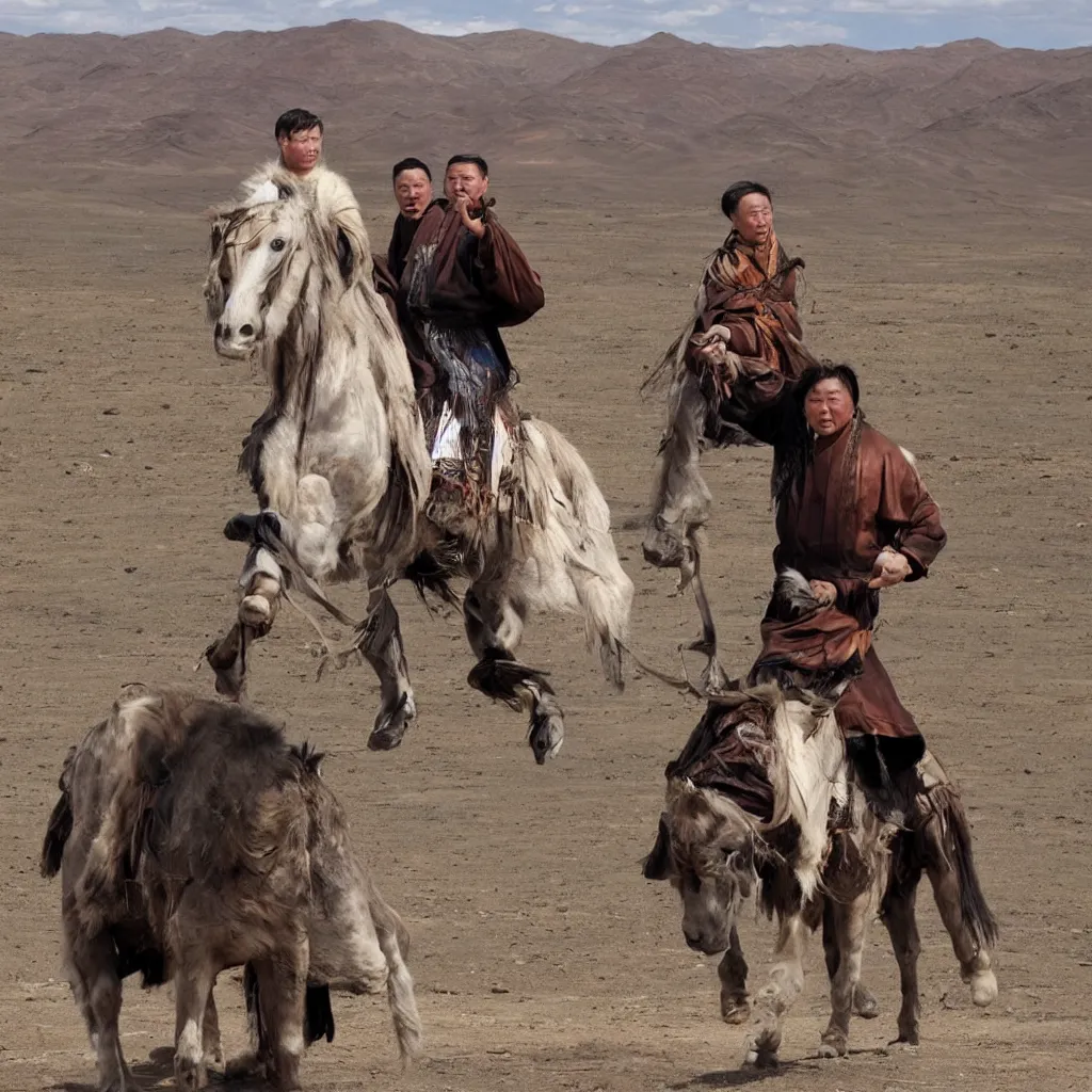 Image similar to ancient mongolian elon musk