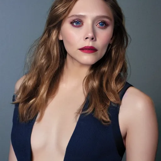 Image similar to elizabeth olsen mixed with gal godot