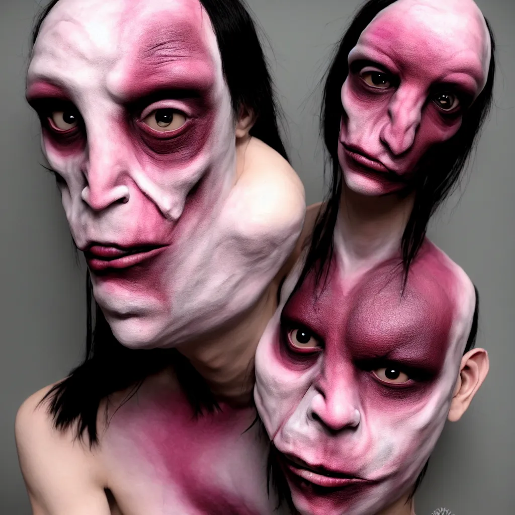 Prompt: homunculus, fashion, special effects makeup
