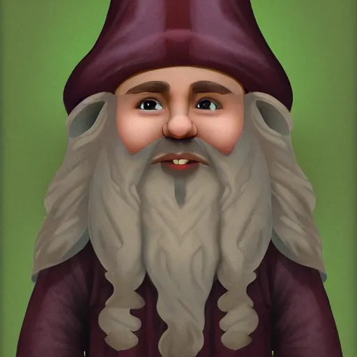 Image similar to Portrait of a gnome called Eldon, who is a young wizard that studied at the School of Abjuration.