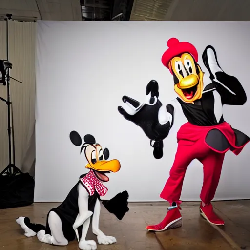 Image similar to real life goofy, photoshoot