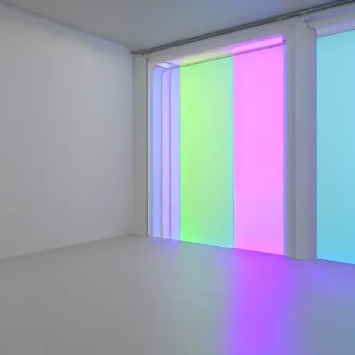 Prompt: an ultra high definition professional studio quality photograph of a transparent iridescent perspex pastel coloured raincoat tent combo on a white coat hook in an empty white room. dramatic lighting, ray tracing, refraction, shallow d. o. f, colour corrected, golden ratio, three point light. volumetric shadows. light rays.