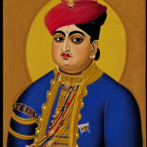 Prompt: a portrait of tipu sultan