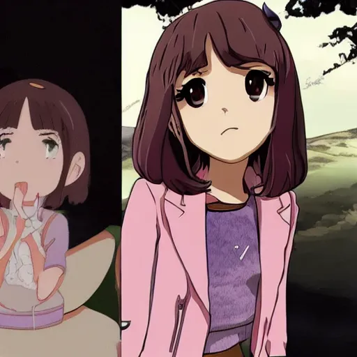 Image similar to Millie bobby brown anime girl