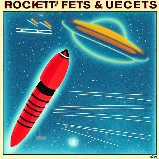 Prompt: rockets lasers and ufo's, detailed,