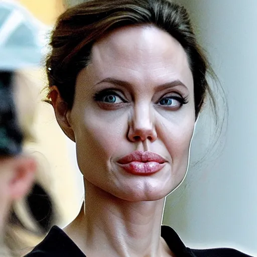 Prompt: angelina jolie as a ghostbuster highly detailed face
