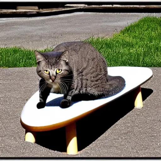 Prompt: cat surfing