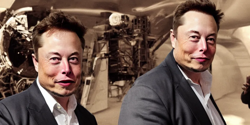 Image similar to elon musk in the ancient aliens tv show