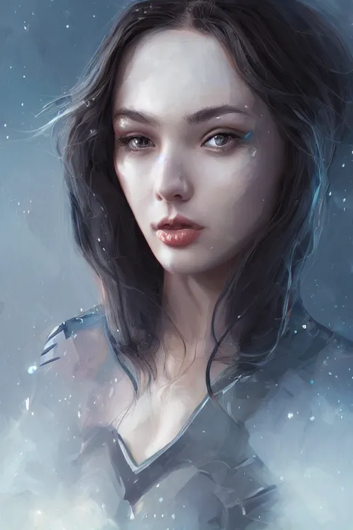 Image similar to three quarters portrait of a beautiful woman,super hero costume,heroic pose,highly detailed, digital painting,illustration, art by Stanley Lau