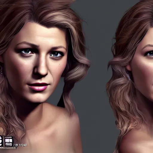 Image similar to blake lively portrait, gta, game, character, highly detailed, 8 0 s