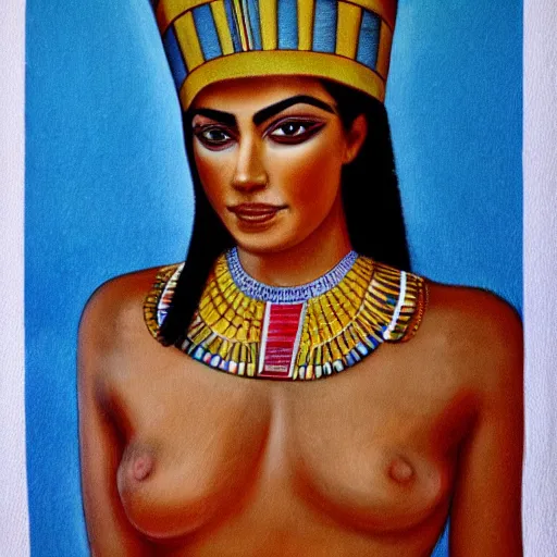 Image similar to Photo of Egyptian Hot Queen Sweating, potrait, Beautiful