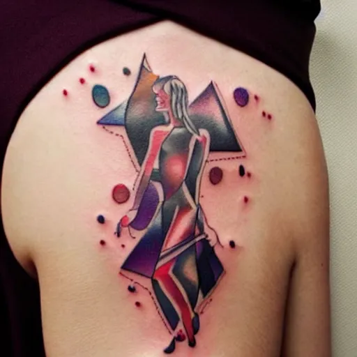 Image similar to a tattoo inspired by the musical artist aurora aksnes, abstract, pritty.