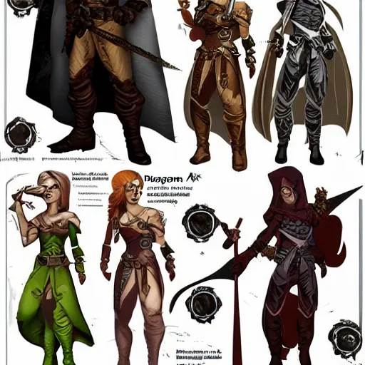 Image similar to dungeons and dragons, character concept, rogue