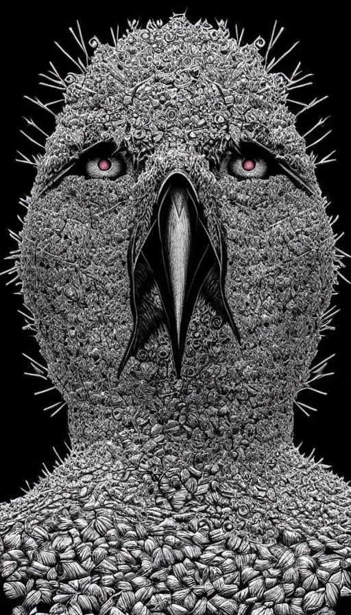 Prompt: epic professional digital art of crow that is a human by dan hillier and julia deville