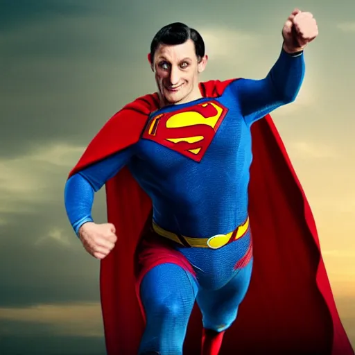 Prompt: tim robinson as superman