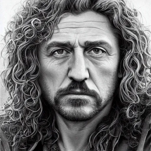 Prompt: young robert plant, realistic, hyperrealistic, ultra realistic, real, real world, highly detailed, very detailed, extremely detailed, intricate details, 8 k resolution, hd quality