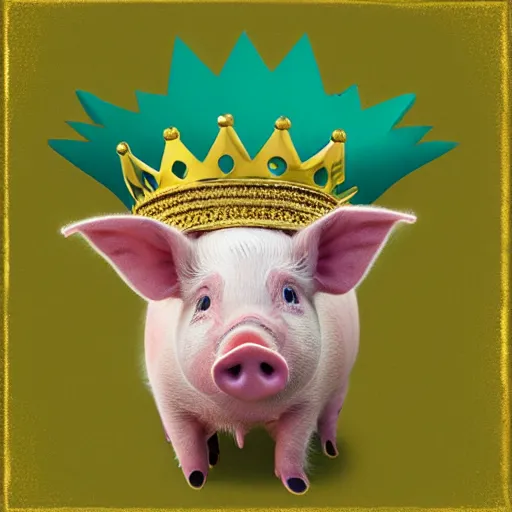 Pig With Crown - Download Free 3D model by BBonLLo (@BBonLLo