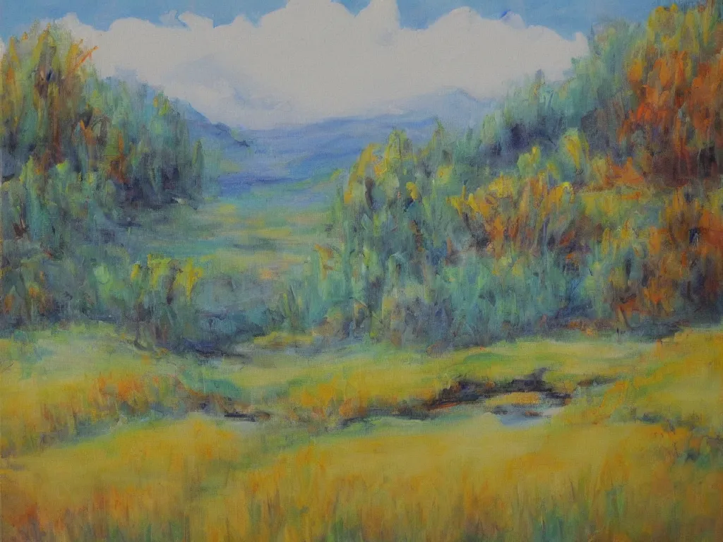 Image similar to a beautiful landscape painting by carly rae jepsen, trending on arstation