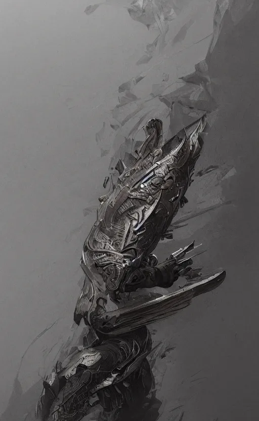 Image similar to close view of wooden dagger, black to gray gradient in background, front game card, drark, marvel comics, dark, intricate, highly detailed, smooth, artstation, digital illustration by ruan jia and mandy jurgens and artgerm and wayne barlowe and greg rutkowski and zdislav beksinski