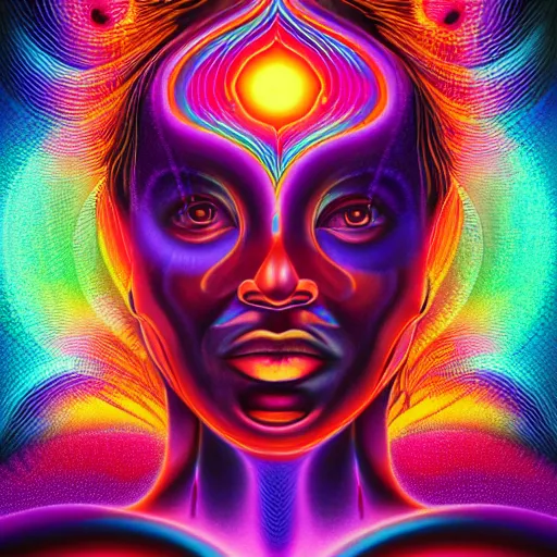 Image similar to collaborative intelligence in your pocket in the style of alex grey, album cover, award winning, beautiful, colorful, volumetric lighting, trending on artstation