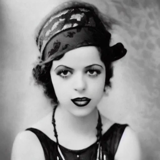 Prompt: Shakira 1920s picture, high quality.