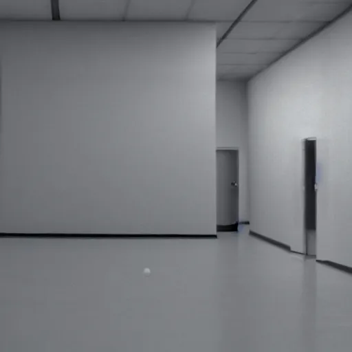 Image similar to Liminal space, sterile, photorealism, VHS footage