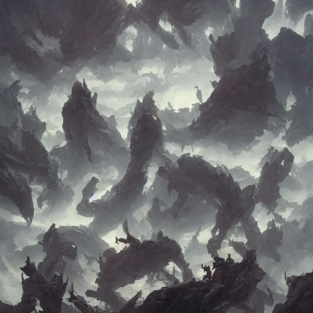 Prompt: an infinite chaos and boundless realm in the void of infinite levels, by greg rutkowski, john j. park, jason chan, noah bradley, feng zhu, rosa bonheur, edward hopper. sharp focus, cinematic atmosphere, detailed and intricate environment, perfect hand anatomy, realistic eyes