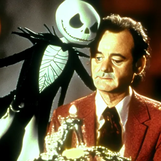 Prompt: bill murray in nightmare before christmas