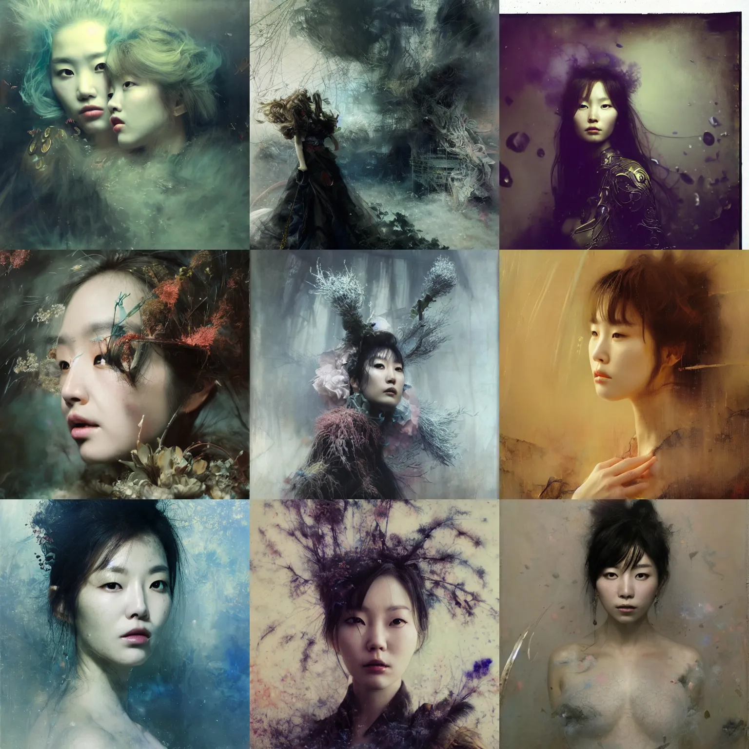 Prompt: lee jin - eun by kim keever, wadim kashin, edward okun, john berkey, rule of thirds, seductive look, beautiful