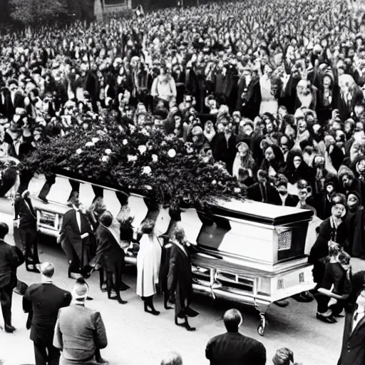 Image similar to john lennons funeral