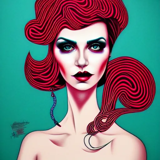 Prompt: portrait of beautiful women by tara mcpherson, detailed, dress, background details