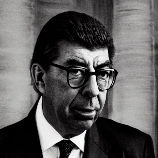 Image similar to [portrait of dark Patrick Balkany]