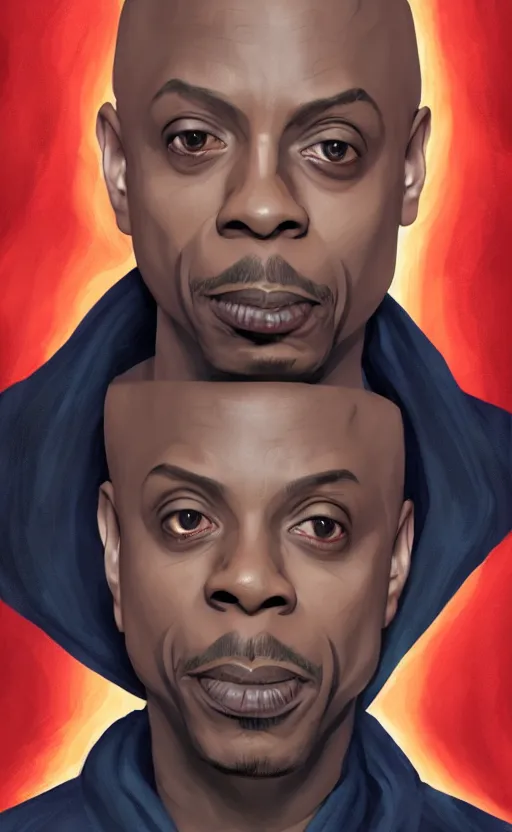 Image similar to comic style portrait shot of dave chapelle as emperor palpatine in the star wars, elegant, highly detailed, digital painting, artstation, concept art, illustration,