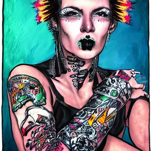 Image similar to punk woman