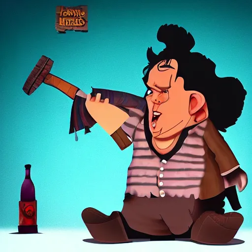 Prompt: leatherface as a disney hero, animation