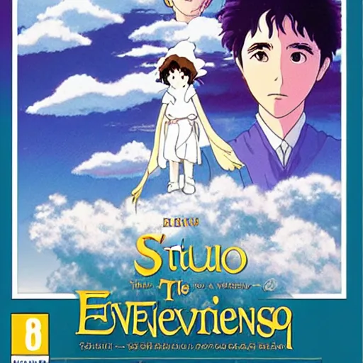 Prompt: Box art of Studio Ghibli's The NeverEnding Story adaption