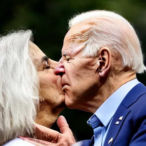 Prompt: joe biden kissing Jair Bolsonaro