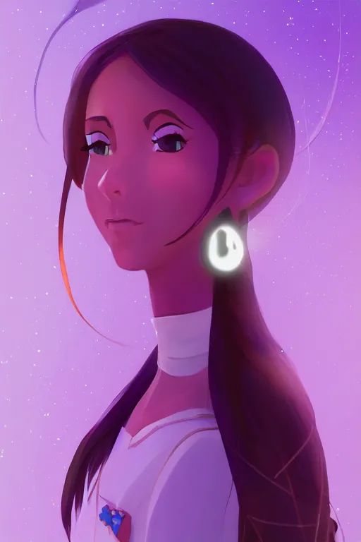 Image similar to Portrait of JaidenAnimations\'s cartoon avatar, abstract purple lighting, intricate, elegant, somber, highly detailed, digital painting, artstation, smooth, sharp focus, illustration